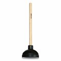 Articulos Para El Hogar 20 in. Wood Handle Toilet Plunger, Black AR3757663